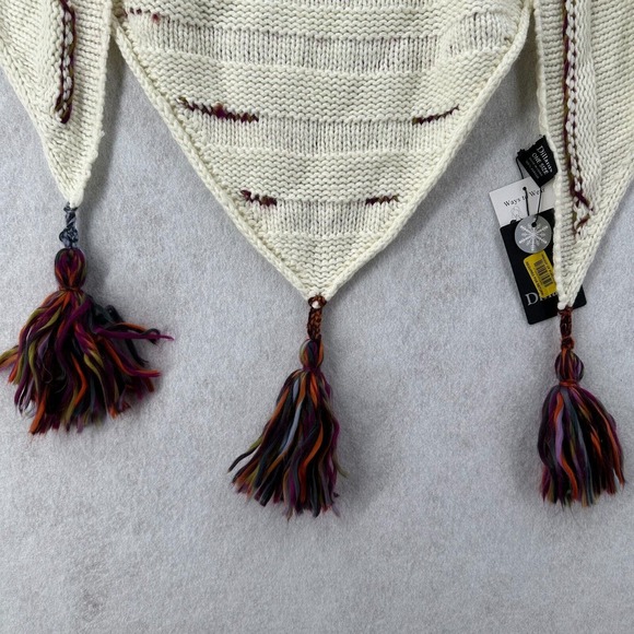 Dillards SweaterShawl Wrap One Size‎ Ivory Aztec Cardigan Cape NWT Flowy Knit - Picture 3 of 9